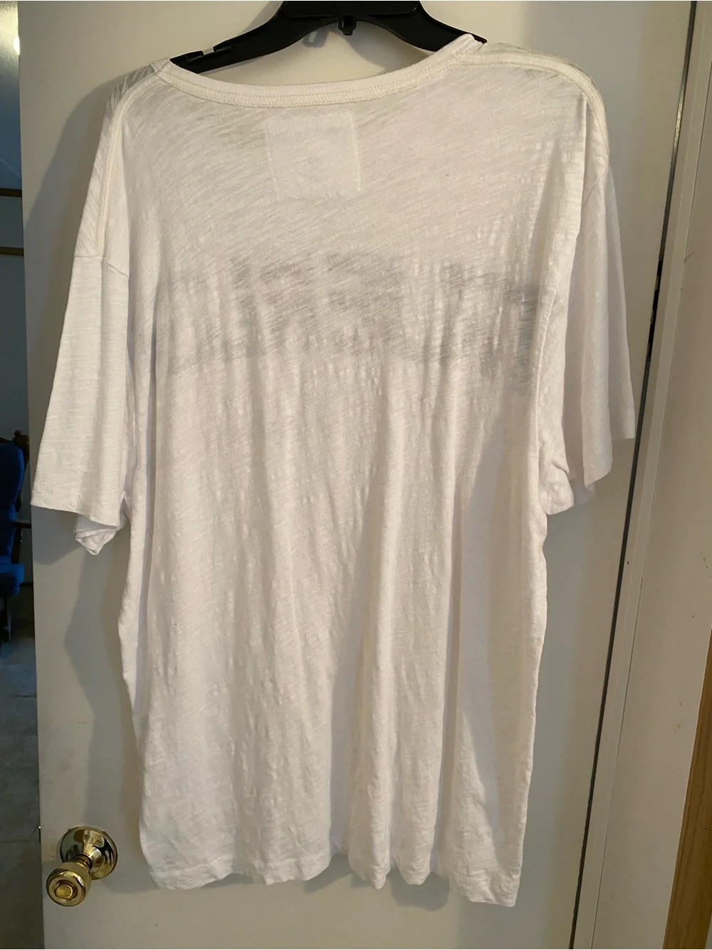 True Religion White Tee with Black and Red Layered Logo
